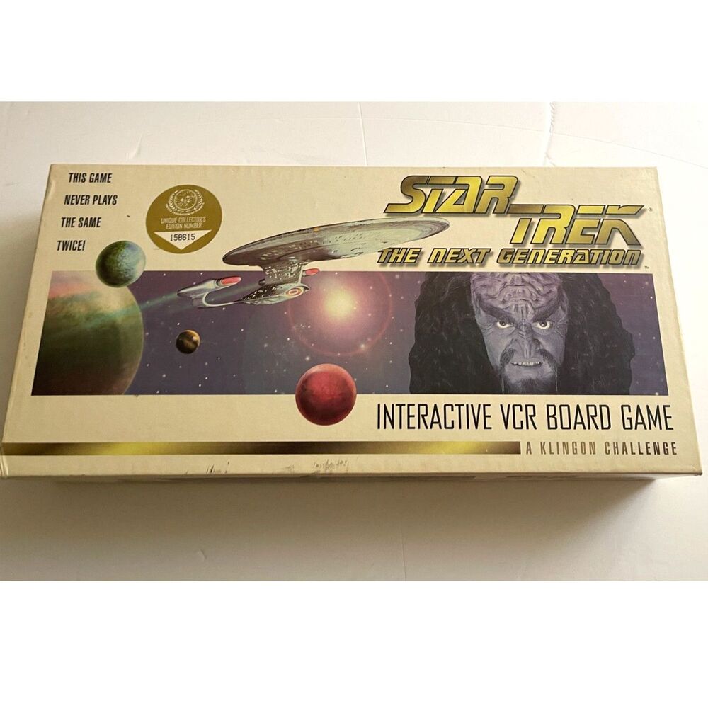 Vintage! Star Trek the Next Generation interactive VCR VHS board game 1993